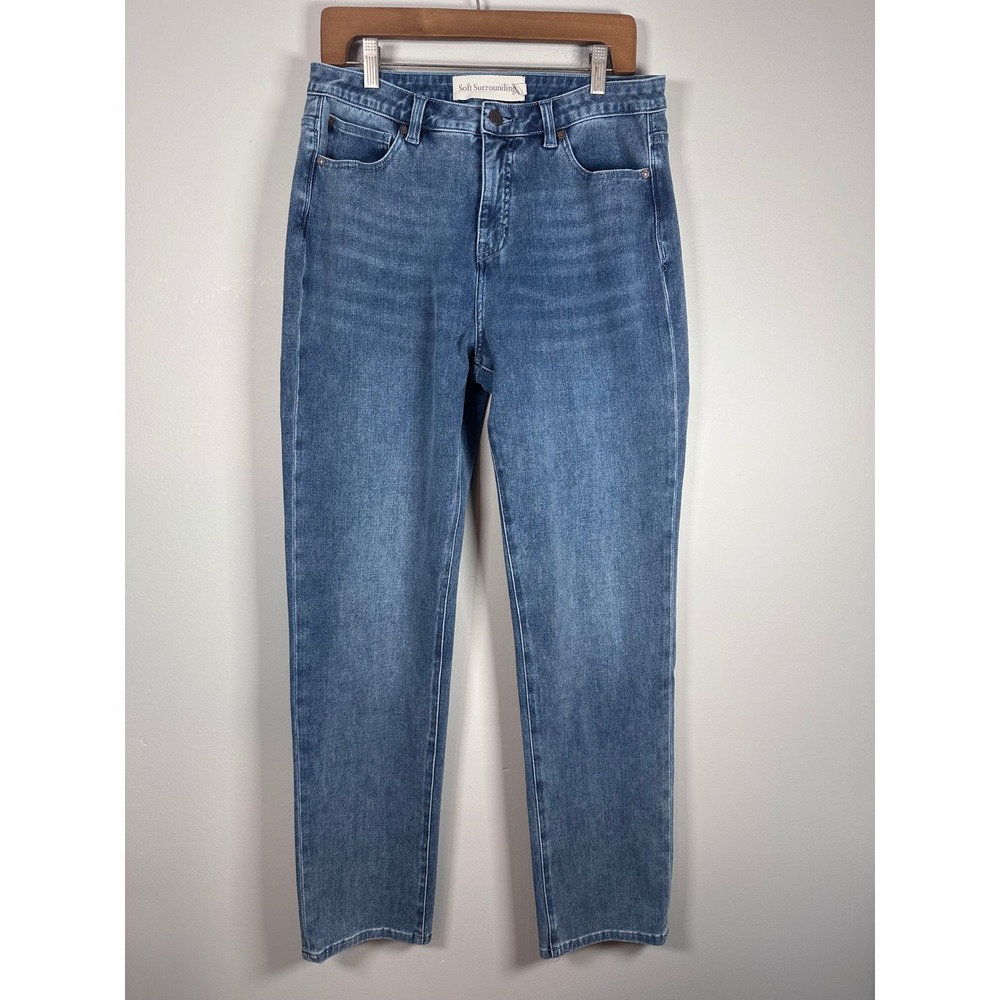 Soft Surroundings Straight Leg Jeans Womens 10T Blue Casual Minimalist